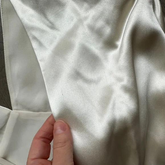 Reformation Margot Wedding Dress Gown Silk Satin Ivory Mermaid Train With Tags 6 - Picture 11 of 13